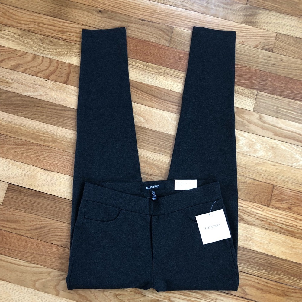 Ellen Tracy Small Grey High Density Knit Legging